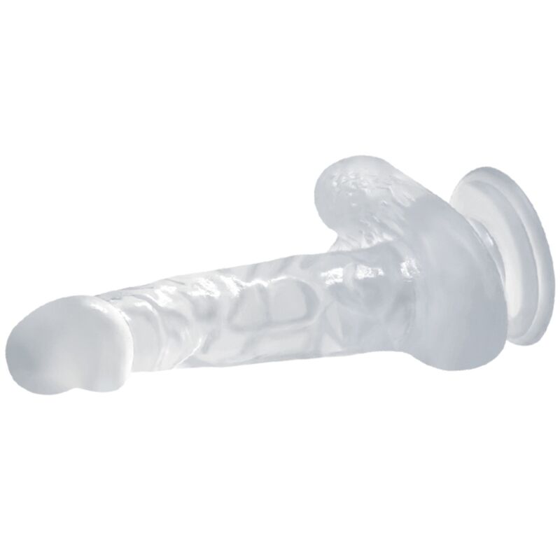 BAILE - DILDO REALISTICO CON VENTOSA E TESTICOLI 16,7 CM TRASPARENTE