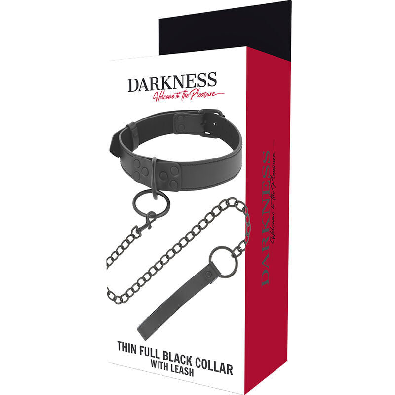 DARKNESS - COLLARE NERO CON CATENA
