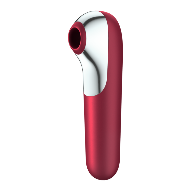SATISFYER - DUAL LOVE AIR PULSE VIBRATORE E SUCCHIA CLITORIDE CON APP ROSSO