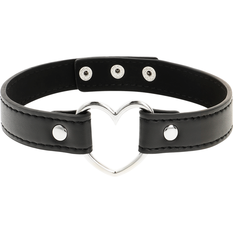 COQUETTE CHIC DESIRE - CHOKER IN PELLE VEGANA CON ACCESSORIO CUORE DONNA