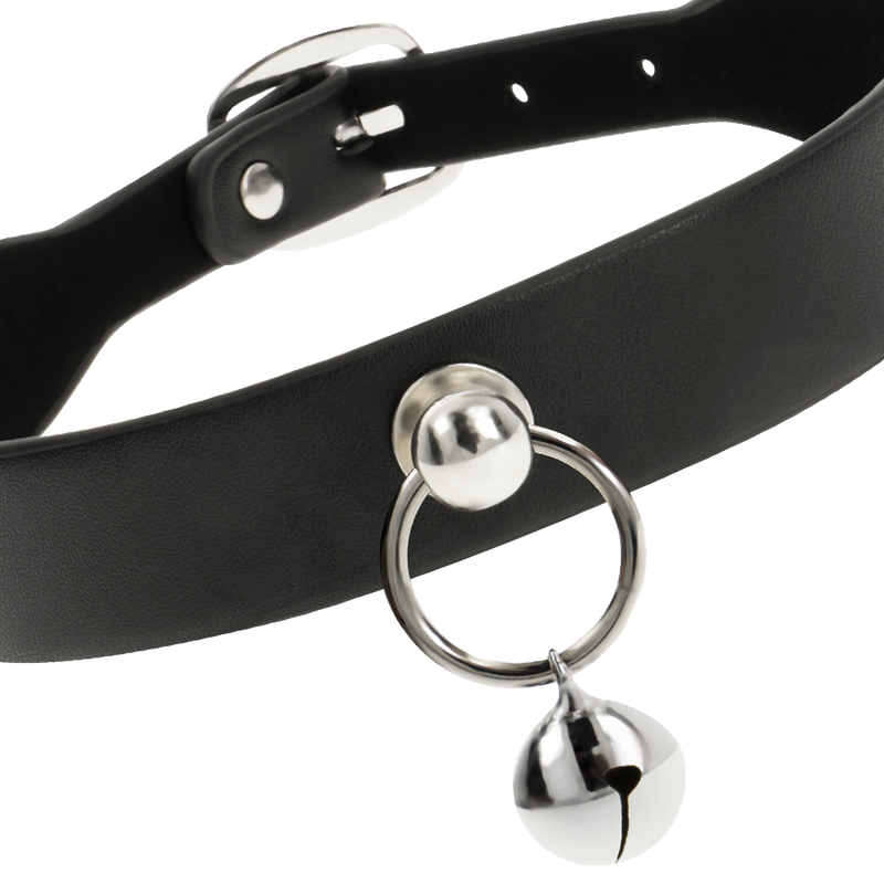 COQUETTE CHIC DESIRE - COLLARE IN PELLE VEGANA CON ACCESSORIO DONNA SONAGLIO/CERCHIO