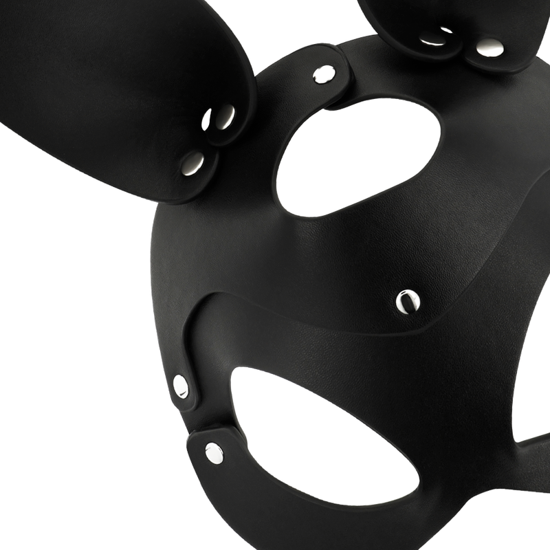 COQUETTE CHIC DESIRE - MASCHERA IN PELLE VEGANA CON ORECCHIE DA CONIGLIO