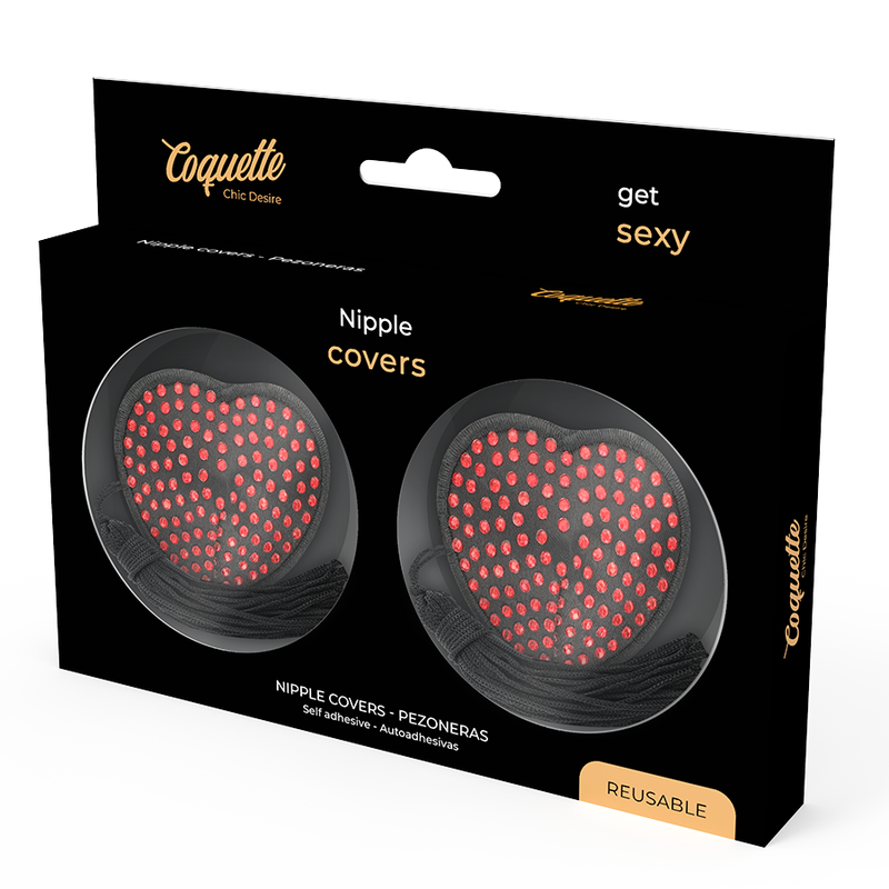 COQUETTE CHIC DESIRE - COPRICAPEZZOLI CUORE NERO / ROSSO