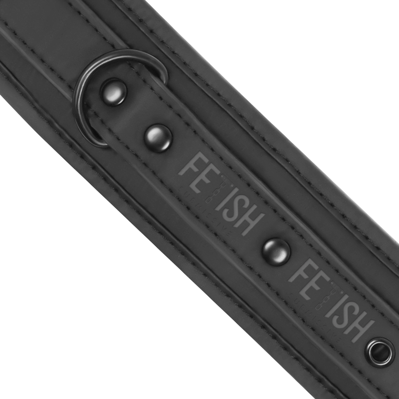 FETISH SUBMISSIVE - MANETTE PER LA CAVIGLIA IN PELLE VEGANA CON FODERA IN NOPRENE