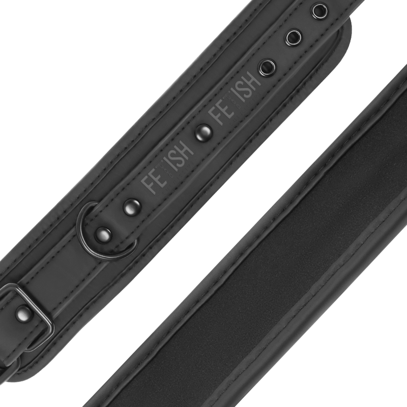FETISH SUBMISSIVE - MANETTE PER LA CAVIGLIA IN PELLE VEGANA CON FODERA IN NOPRENE