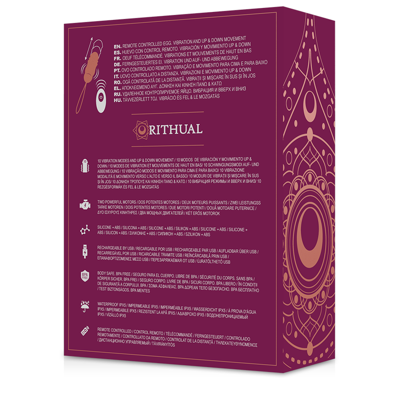 RITHUAL - REVA OVETTO MOVIMENTO DI SPINTA UP AND DOWN + VIBRAZIONE CON TELECOMANDO