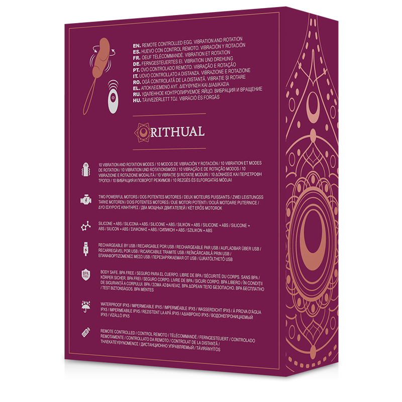 RITHUAL - ESHA OVETTO ROTAZIONE + VIBRAZIONE CON TELECOMANDO
