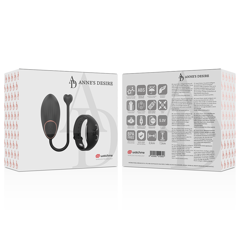 ANNE'S DESIRE - DUAL PLEASURE OVETTO CON TECNOLOGIA WATCHME NERO