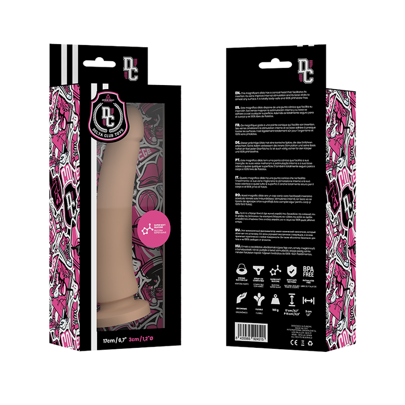 DELTA CLUB - TOYS DILDO NATURALE IN SILICONE MEDICO 17 CM -O- 3 CM