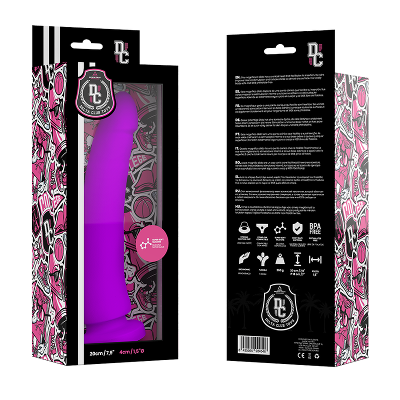 DELTA CLUB - TOYS DILDO LILLA IN SILICONE MEDICO 20 CM -O- 4 CM