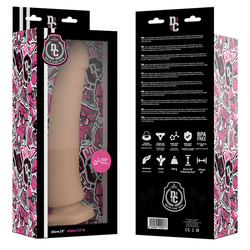 DELTA CLUB - TOYS DILDO NATURALE IN SILICONE MEDICO 23 CM -O- 4,5 CM