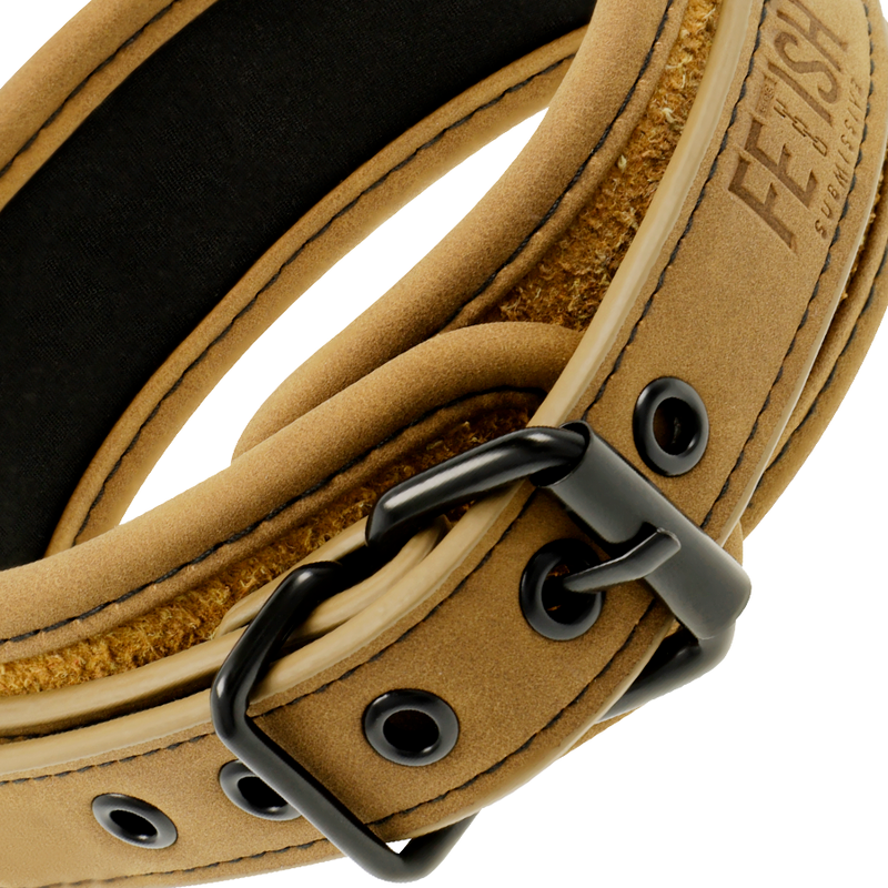 FETISH SUBMISSIVE ORIGEN - COLLARE RIVESTITO IN NEOPRENE CON CATENA
