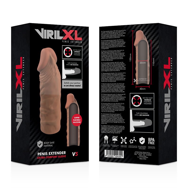VIRILXL -V5 PROLUNGA PENE IN SILICONE LIQUIDO SCURA