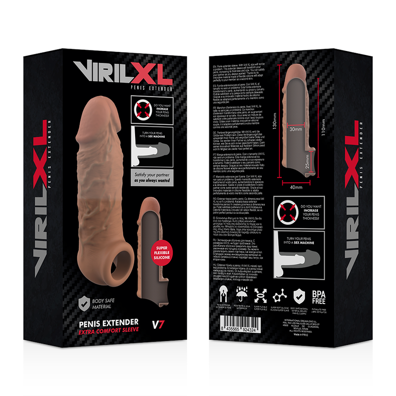 VIRILXL -V7 PROLUNGA PENE IN SILICONE LIQUIDO SCURA