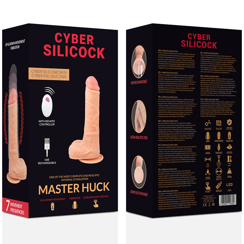 CYBER SILICOCK -MASTER HUCK DILDO REALISTICO CON TELECOMANDO
20.9 CM -O- 4 CM
