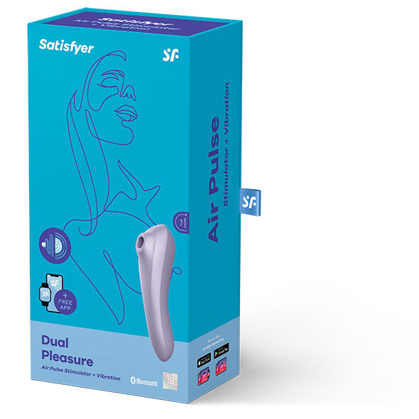 SATISFYER - DUAL PLEASURE AIR PULSE VIBRATORE SUCCHIA CLITORIDE CON APP MALVA