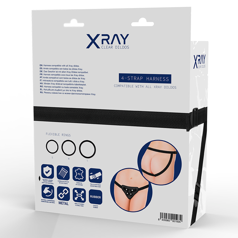 X RAY - HARNESS CON 3 ANELLI IN SILICONE