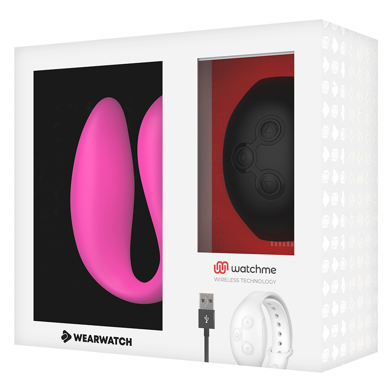 WEARWATCH - VIBRATORE DI COPPIA CON WATCHME TECNOLOGY FUCSIA / NERO