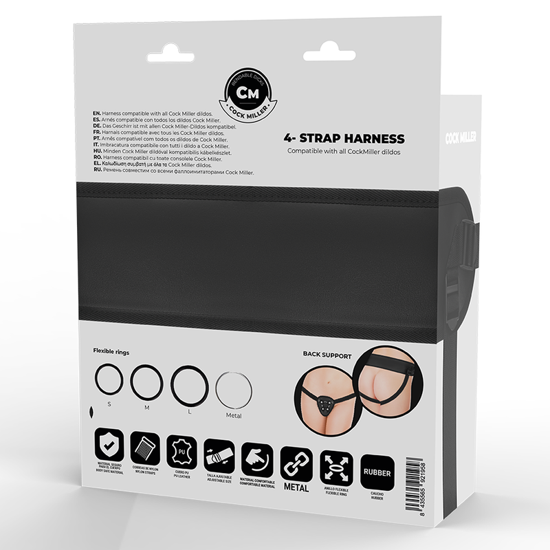 COCK MILLER - HARNESS CON ANELLI REGOLABILI