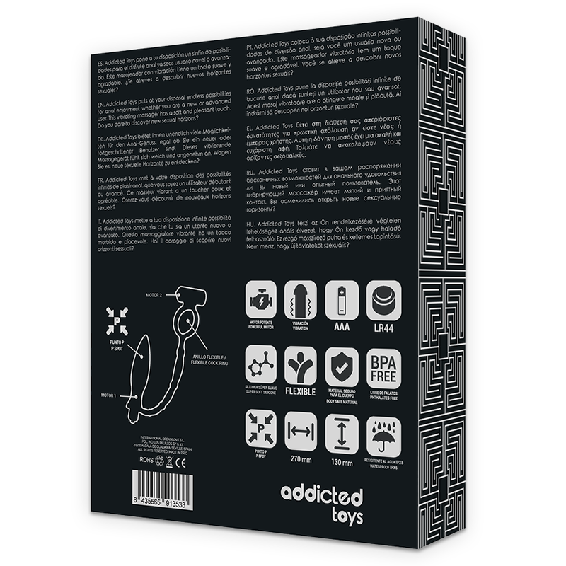 ADDICTED TOYS - ANELLO VIBRANTE CON PLUG ANALE