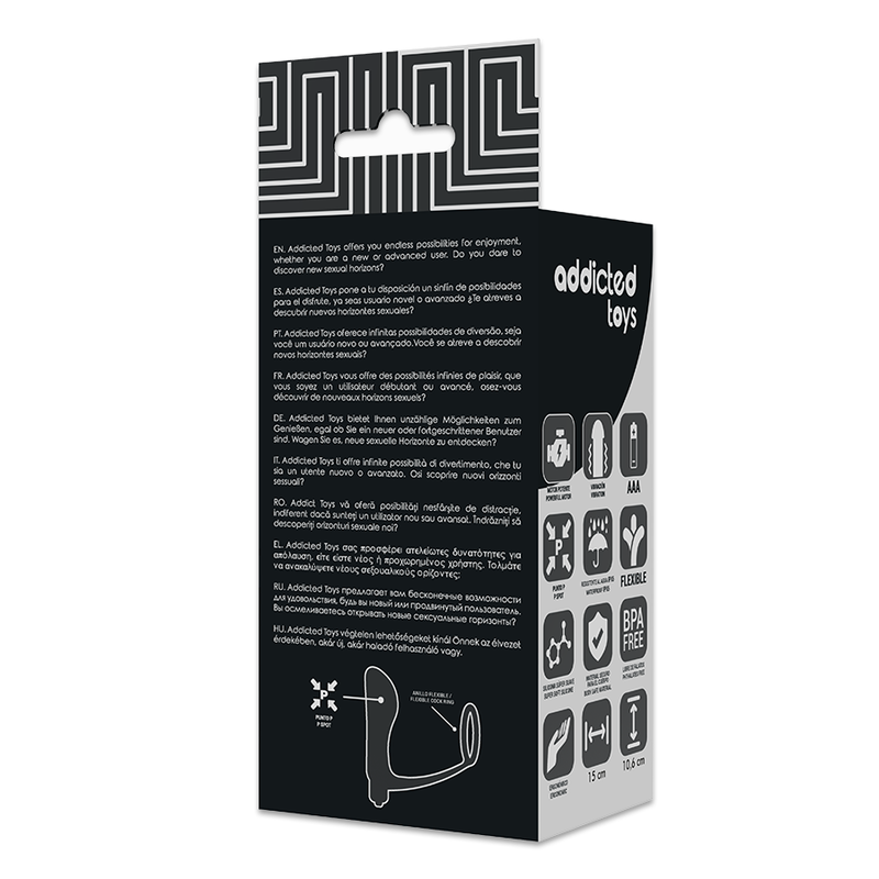ADDICTED TOYS - ANELLO PENE CON PLUG ANALE VIBRANTE
