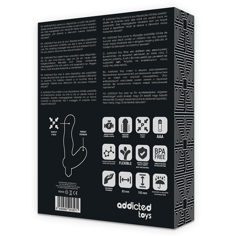 ADDICTED TOYS - VIBRATORE P-SPOT IN SILICONE PER PROSTATA E ANALE
