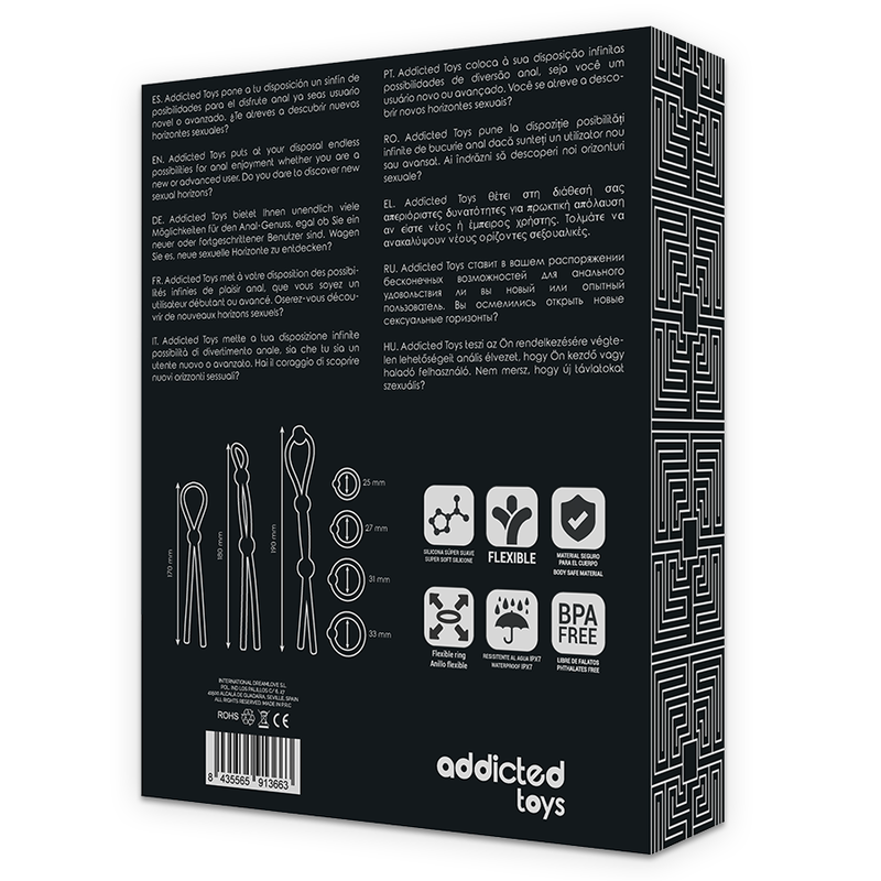ADDICTED TOYS - SET DI 7 ANELLI PER IL PENE IN SILICONE FLESSIBILE