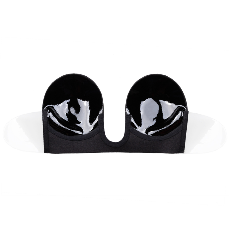 BYE-BRA - REGGISENO SENZA SPALLINE FORMA U NERO COPPA A