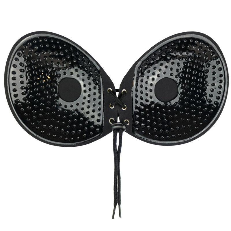 BYE-BRA - REGGISENO ADESIVO INTRECCIATO NERO COPPA A