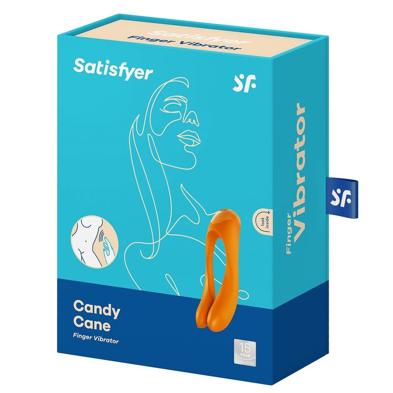 SATISFYER - CANDY CANE DITALE VIBRATORE ARANCIONE