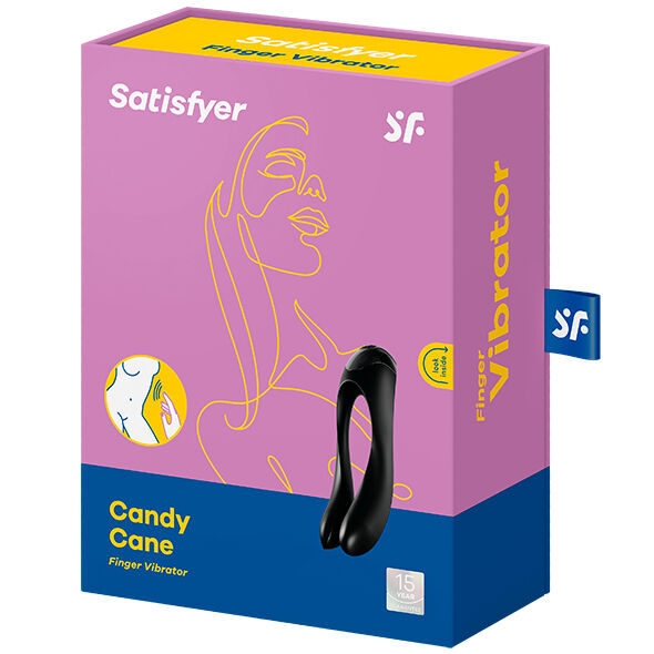 SATISFYER - CANDY CANE DITALE VIBRATORE ARANCIONE