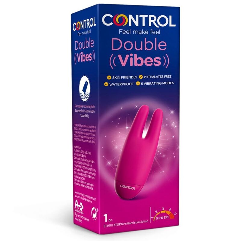 STIMOLATORE CLITORIDE DOPPIA TESTINA, RICARICABILE, IMPERMEABILE