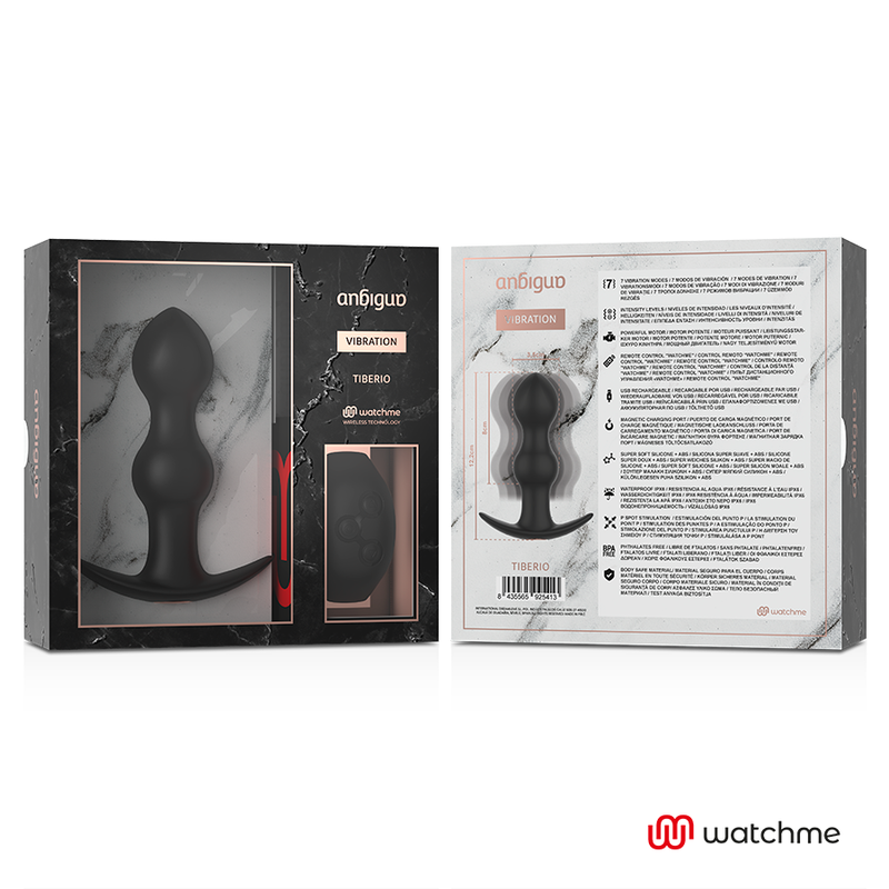 ANBIGUO - TIBERIO  PLUG ANALE VIBRANTE  CON TECNOLOGIA WIRELESS WATCHME
