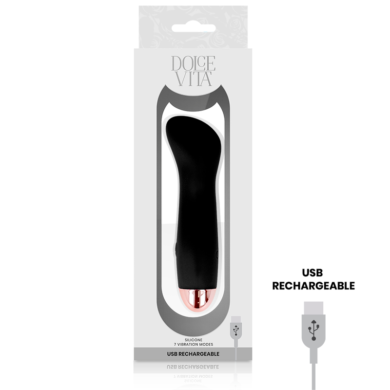 DOLCE VITA - ONE VIBRATORE RICARICABILE  7 VELOCITÀ NERO