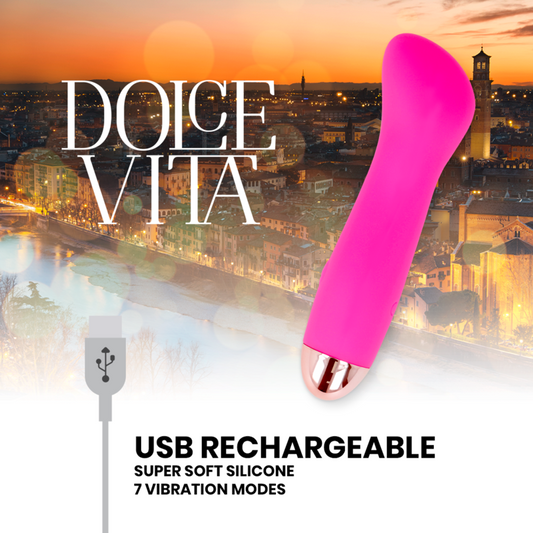 DOLCE VITA - ONE VIBRATORE RICARICABILE 7 VELOCITÀ ROSA