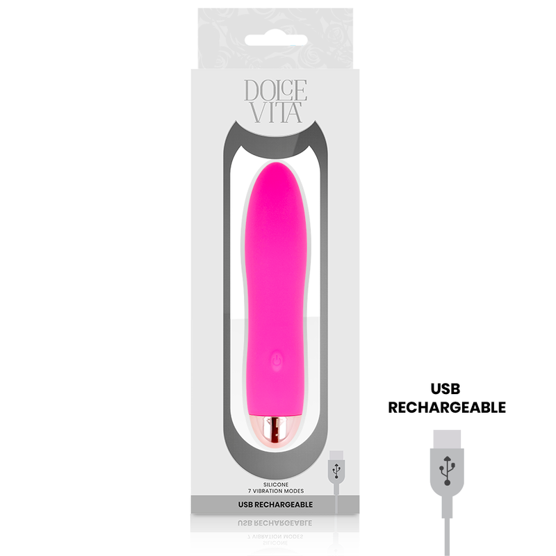 DOLCE VITA - FOUR VIBRATORE RICARICABILE ROSA 7 VELOCITÀ
