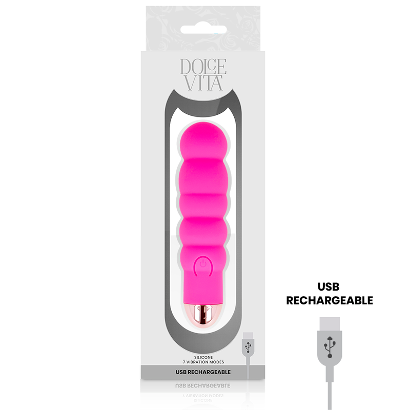 DOLCE VITA - SIX VIBRATORE RICARICABILE ROSA 7 VELOCITÀ