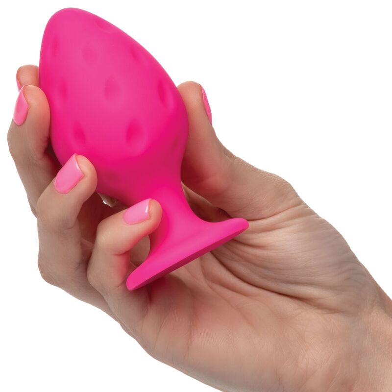 PLUG ANALE ROSA, SILICONE BODYSAFE, BASE VENTOSA