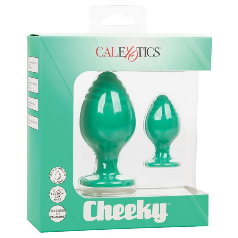PLUG ANALE VERDE, BASE VENTOSA, SILICONE BODYSAFE