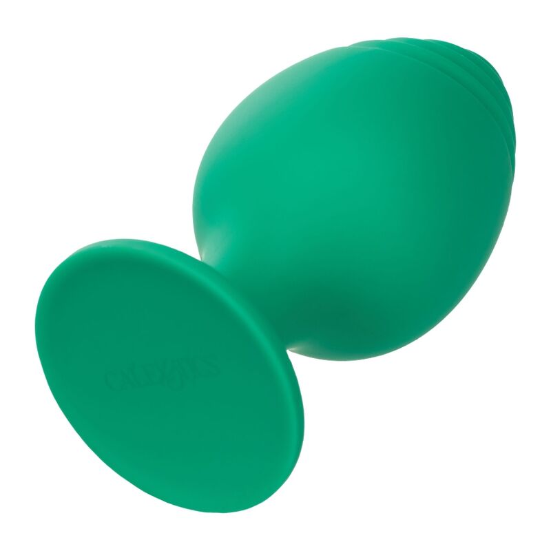 PLUG ANALE VERDE, BASE VENTOSA, SILICONE BODYSAFE
