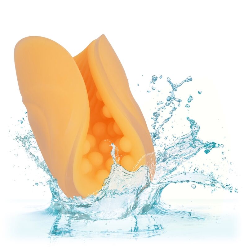 MASTURBATORE MANUALE CON PERLINE BEADED GRIP ARANCIO