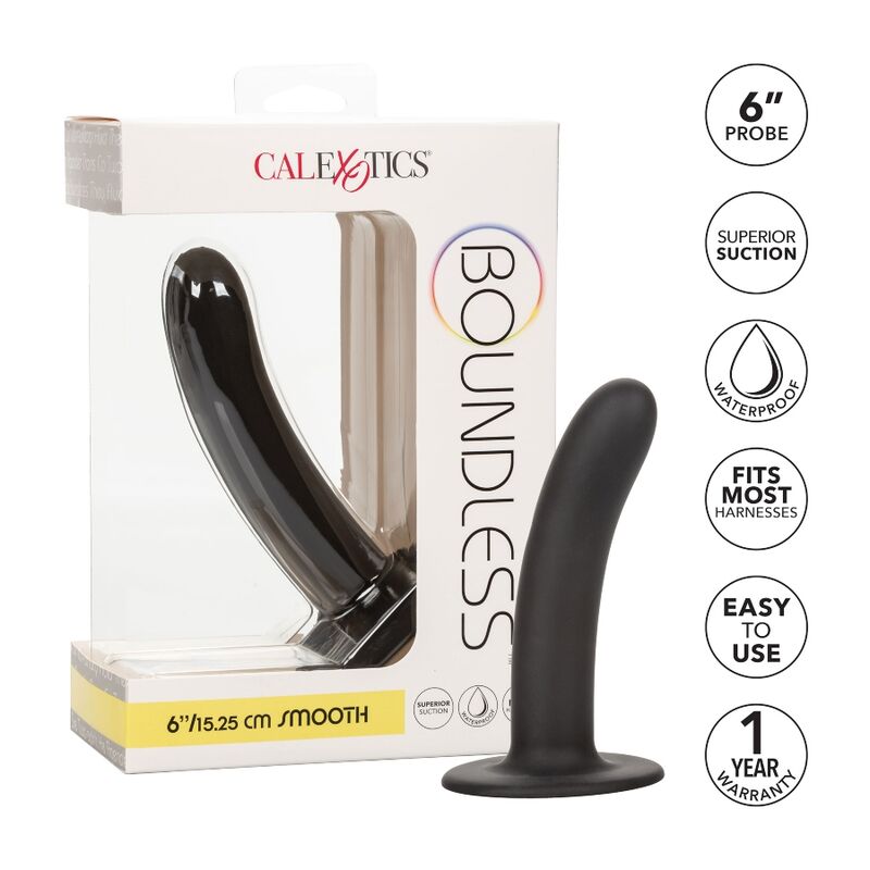 DILDO LISCIO UTILIZZABILE CON HARNESS BOUNDLESS 15,25 CM