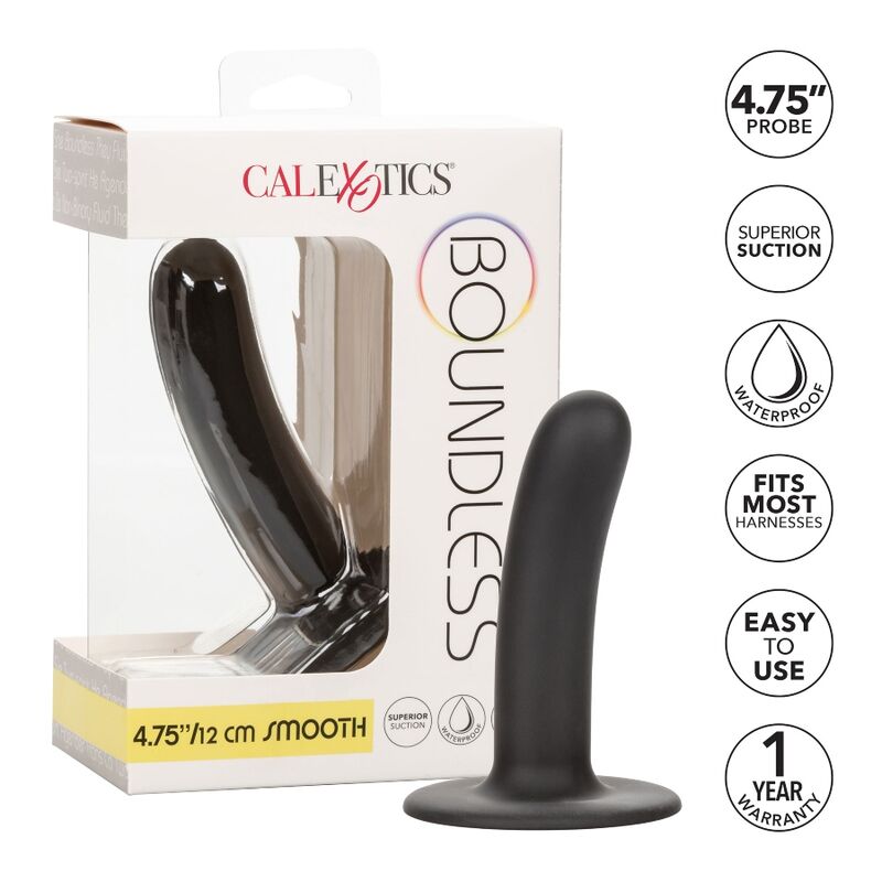 CALEXOTICS - BOUNDLESS DILDO LISCIO  12 CM UTILIZZABILE CON HARNESS