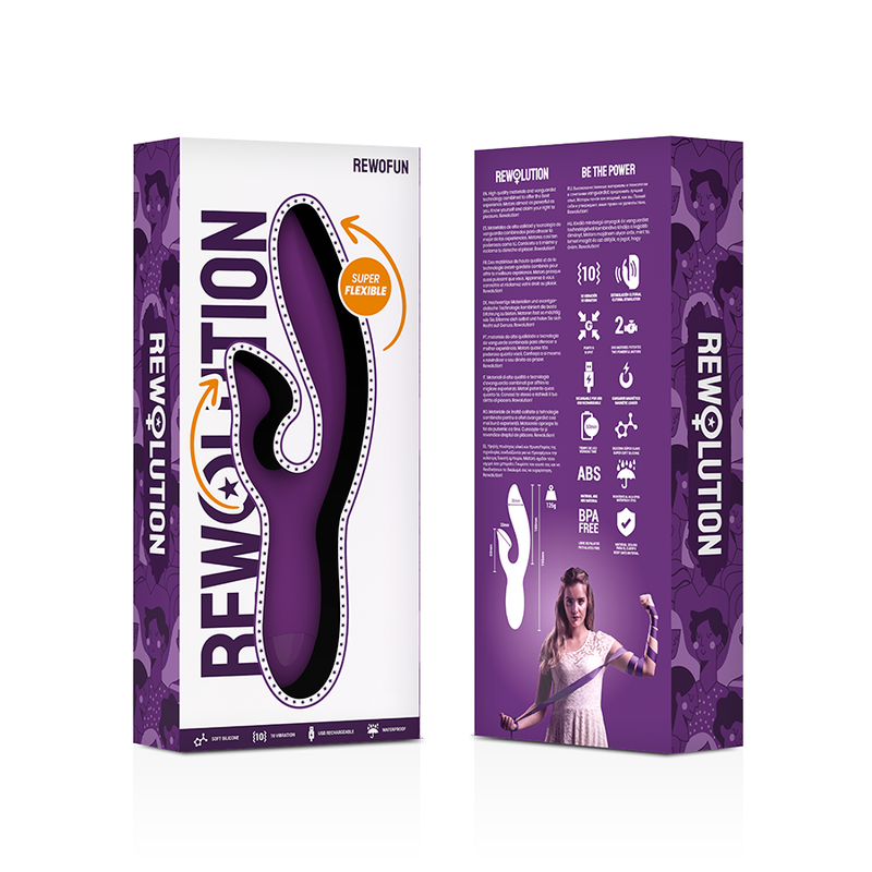 REWOLUTION - REWOFUN  VIBRATORE FLESSIBILE CON RABBIT