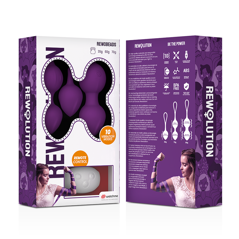 REWOLUTION - REWOBEADS PALLINE VIBRANTI CON  TELECOMANDO E TECNOLOGIA WATCHME