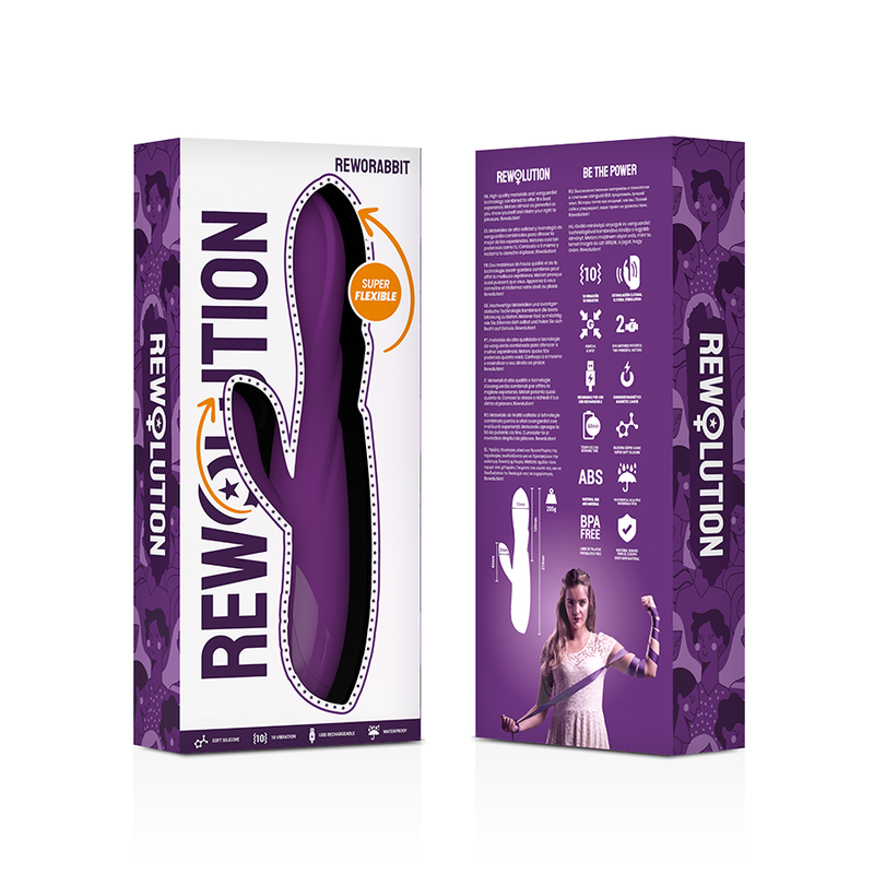 REWOLUTION - REWORABBIT VIBRATORE FLESSIBILE  CON RABBIT
