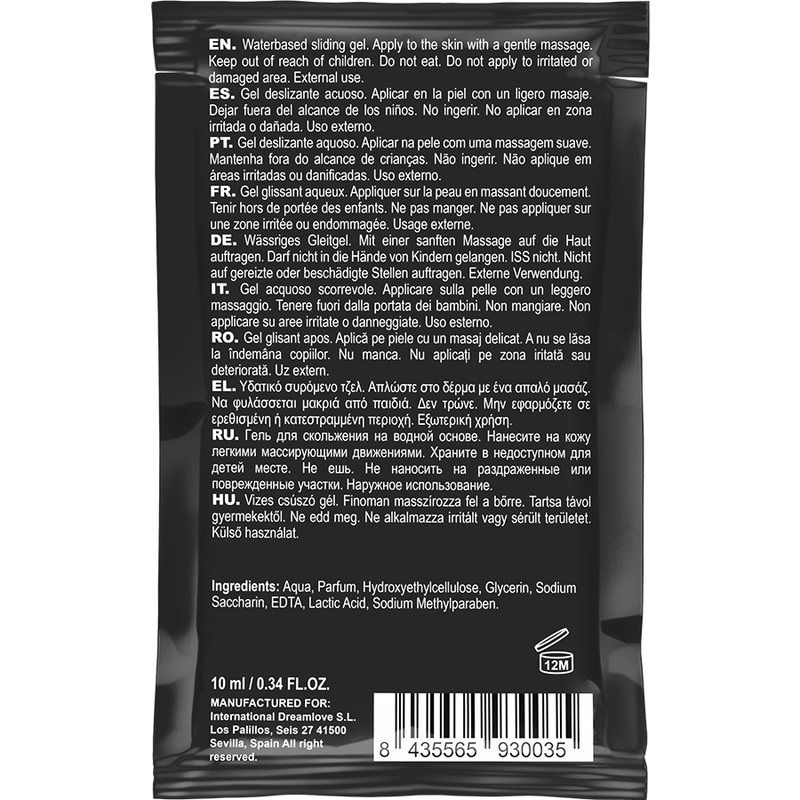 LUBRIFICANTE COMMESTIBILE ALLA FRAGOLA, FORMULA A LUNGA DURATA, FORMATO TASCABILE 10 ML
