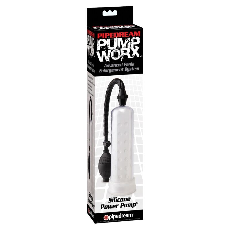 PUMP WORX - POWER PUMP POMPA POTENZIAMENTO PENE IN SILICONE TRASPARENTE