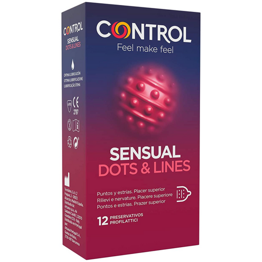 CONTROL SENSUAL DOTS  - PRESERVATIVI  12 UNITÀ
