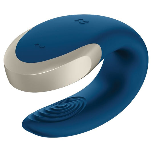 SATISFYER - DOUBLE LOVE LUXURY VIBRATORE DI COPPIA  BLU
